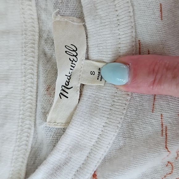 Madewell 100% Cotton Tee Small Hawaiian Print Floral - Picture 2 of 5